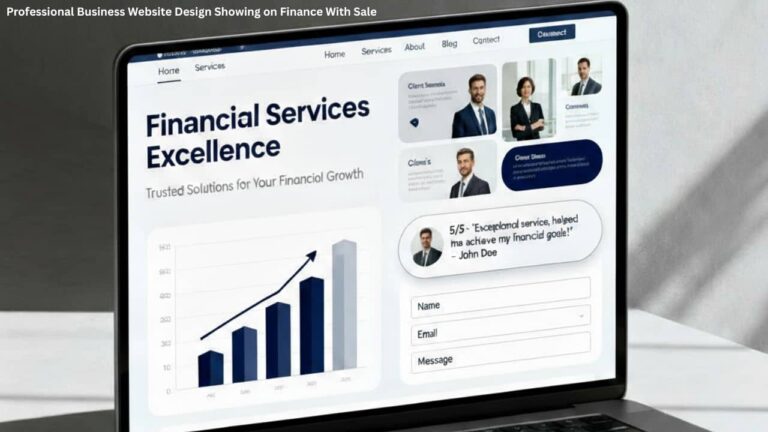 Professional Business Website Design Showing on Finance With Sale